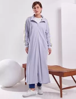 Абая Color Block Zippered Abaya Blue Kayra