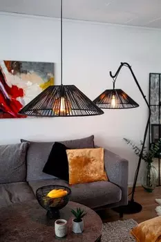 Абажур 58 см с подвеской Star Trading, бежевый