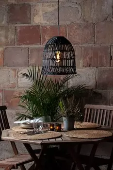 Абажур кнут 33 см с подвеской Star Trading, черный