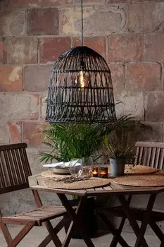 Абажур кнут 50 см с подвеской Star Trading, бежевый