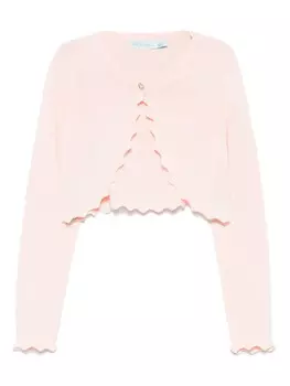 Abel & Lula кардиган с оборками, розовый