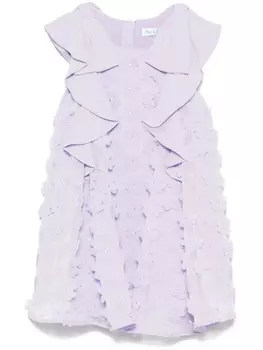 Abel & Lula платье с цветочной аппликацией, фиолетовый