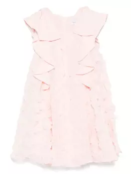 Abel & Lula платье с цветочной аппликацией, розовый