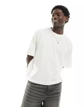 Abercrombie & Fitch — Белая плотная укороченная футболка премиум-класса