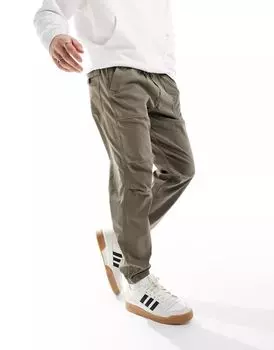 Abercrombie & Fitch – джоггеры среднего зеленого цвета с множеством карманов