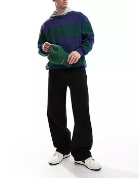 Abercrombie & Fitch – очень свободные джинсы черного цвета