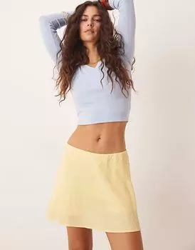 Abercrombie & Fitch расклешенная мини-юбка желтого цвета