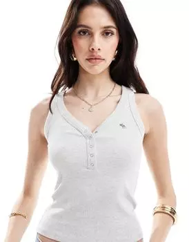 Abercrombie & Fitch – серая футболка