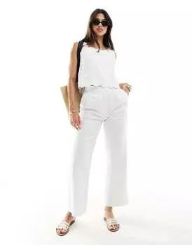 Abercrombie & Fitch - Sloane - Mix and Match - Белые брюки из смесового льна