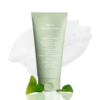 Abib Acne Foam Cleanser Heartleaf Foam 5,07 жидкой унции 150 мл Увлажняющее мягкое кислотное ежедневное очищающее средство для лица Пантенол B5 Успокаивающее средство для раздраженной кожи и ухода за прыщами