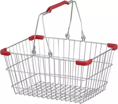 Abite FI-001-RE Регистрационная корзина Железная ручка для корзины, маленькая, красная, 36,5 x 18,5 x 26,5 см (14,4 x 7,3 x 10,4 дюйма) Habiter, Red