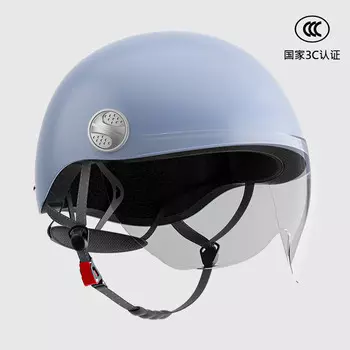 Abiya электрический скутер мотоциклетный шлем взрослый шлем ледяной кристалл синий (прозрачные короткие линзы) BYB