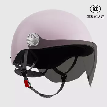 Abiya Battery Автомобильный мотоциклетный шлем Шлем для взрослых Сакура Розовый (коричневые короткие линзы) BYB