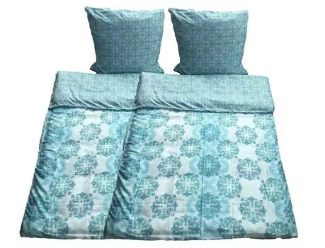 Aboutyourhome комплект постельного белья из микрофибры "Ориент" 135 х 200 80 х 80 см бирюзовый, 4 шт aboutyourhome-shop