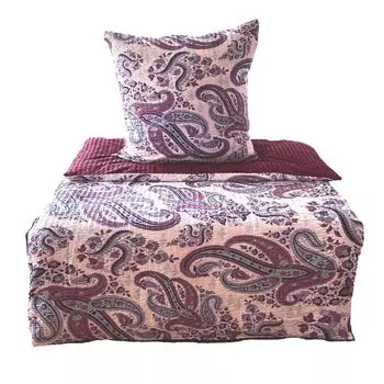 Aboutyourhome комплект постельного белья из микрофибры сирсакер двусторонний комплект постельного белья пейсли однотонный 135х200 80х80, фиолетовый / 2 шт aboutyourhome-shop