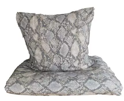 Aboutyourhome комплект постельного белья из микрофибры змеиный вид 135 х 200 80 х 80 см бежево-коричневый, 2 шт aboutyourhome-shop