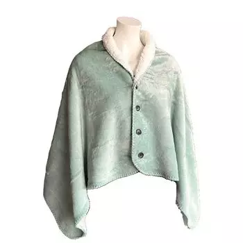 Aboutyourhome Одеяла Пончо Cuddly Одеяло-накидка 75х150см Teddy Plush, Мятный aboutyourhome-shop