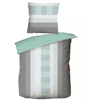 Aboutyourhome постельное белье двустороннее постельное белье из микрофибры 135х200 80х80 комплект в полоску в клетку, оранжевый / 2 шт aboutyourhome-shop