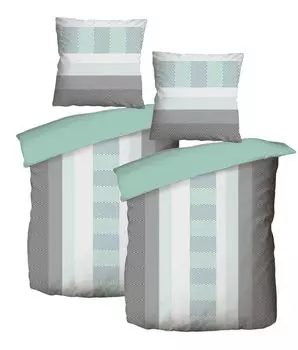 Aboutyourhome постельное белье двустороннее постельное белье из микрофибры 135х200 80х80 комплект в полоску в клетку, оранжевый / 4 шт aboutyourhome-shop