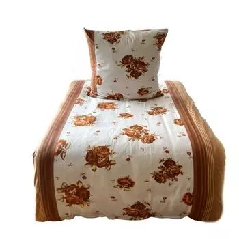 Aboutyourhome постельное белье флисовое постельное белье зимние цветы розы в полоску 135х200 80х80, 2 шт aboutyourhome-shop