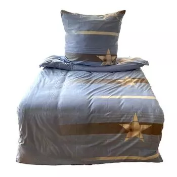 Aboutyourhome постельное белье флисовое постельное белье зима звезды синий 135х200 80х80, 2 шт aboutyourhome-shop