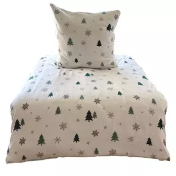 Aboutyourhome постельное белье постельное белье флис зимняя елка белая 135х200 80х80, 2 шт aboutyourhome-shop
