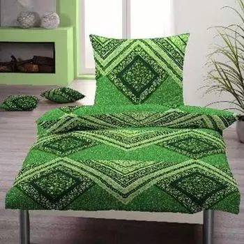 Aboutyourhome Постельное белье Постельное белье из микрофибры 135х200 Комплект 80х80 с рисунком цветов, зеленый / 2 шт aboutyourhome-shop