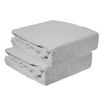 Aboutyourhome Простыня на резинке Winter Teddy Plush, бархат, кашемир, флис, 90x200 см — 100x200 см, 2 шт. / Серебро aboutyourhome-shop