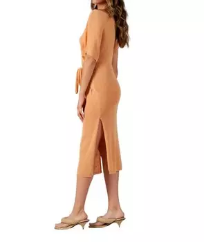 Абрикосовое трикотажное платье Aphrodite Lucca