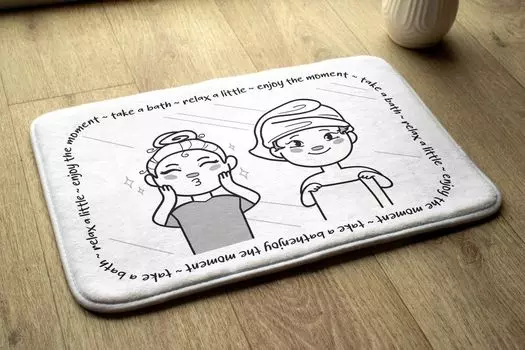 Абсорбирующий коврик для ванной — Коврик для ванной — Нескользящий коврик для ванной Коврик для ванной — 75x45 см — Для девочек tulup