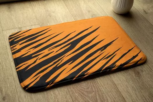 Абсорбирующий коврик для ванной — Коврик для ванной — Нескользящий коврик для ванной Коврик для ванной — 75x45 см — Тигровые полосы tulup