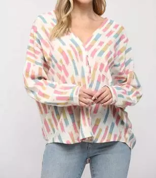 Абстрактная блузка в кремовом цвете FATE