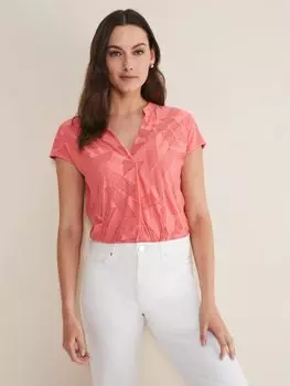 Абстрактная футболка Phase Eight Mylah Burnout, Абрикос