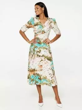 Абстрактное платье из твиста а-силуэта Closet London, разноцветный