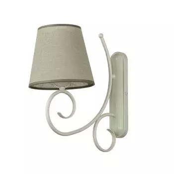 ABUELA Уютный настенный светильник для дома в стиле загородного дома бежево-белый тканевый E27 настенный светильник для спальни Licht-Erlebnisse