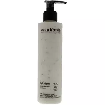 Academie Hydraderm Очищающее молочко 2 в 1 с отшелушивающим эффектом 200мл, Academie