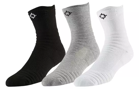 Accurate Rigorer Баскетбольные носки унисекс RIGORER, 3 двойных (чисто черный*3)