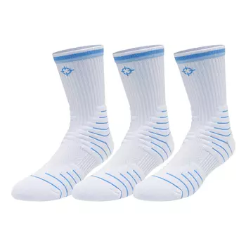 Accurate Rigorer Носки до колена унисекс RIGORER, 3 двойные упаковки (белый * 2 + белый порошок * 1)