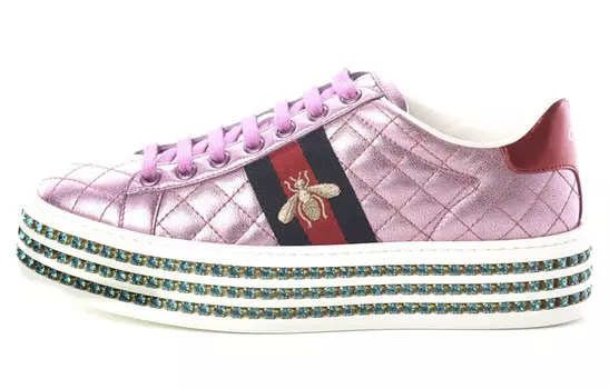 ACE Скейтбординг Кроссовки женские низкие розовые Gucci