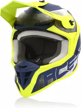 Шлем Acerbis Linear для мотокросса, желтый/синий