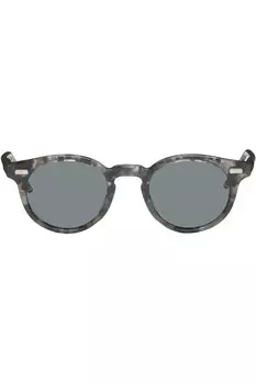 Ацетатные круглые солнцезащитные очки Thom Browne, серый