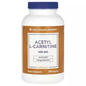 Ацетил L-карнитин, 500 мг, 240 капсул The Vitamin Shoppe