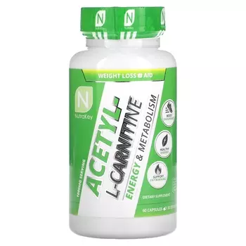 Ацетил-L-карнитин Nutrakey 1000 мг, 60 капсул