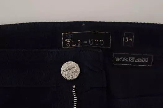 Acht Хлопковые вельветовые тонкие эластичные мужские джинсы, синий