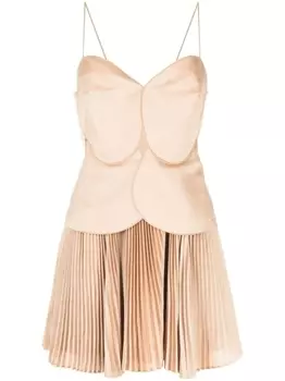 Acler атласное платье мини Willcocks, коричневый