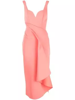 Acler платье миди Gowrie с оборками, оранжевый