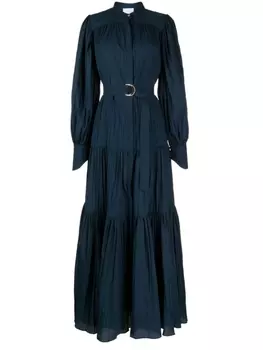 Acler плиссированное платье Matthew, зеленый