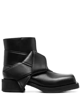 Acne Studios ботинки с перекрученной деталью, черный