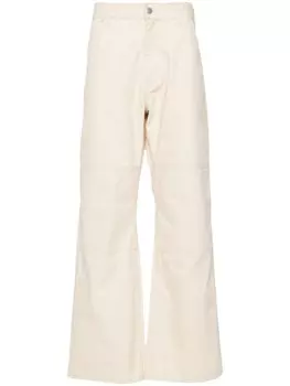 Acne Studios брюки Patch прямого кроя, нейтральный цвет