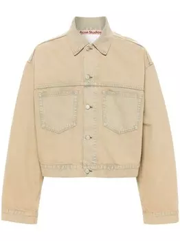 Acne Studios джинсовая куртка с накладными карманами, нейтральный цвет